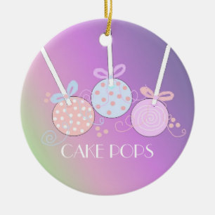 Ornamento De Cerâmica Bolas de Bolo Pastel