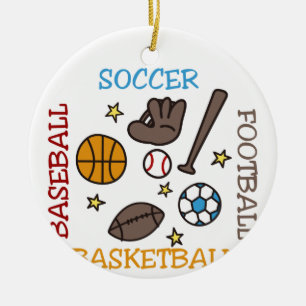 Ornamento De Cerâmica Bolas de Esportes
