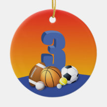 Bolas de Esportes aniversário de 3 anos