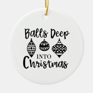 Ornamento De Cerâmica Bolas No Natal Engraçado Xmas De Natal