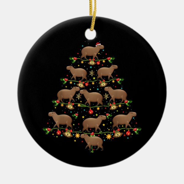 Ornamento De Cerâmica Boldog Karacsonyt Húngaro, Presente de Natal Feliz (Frente)