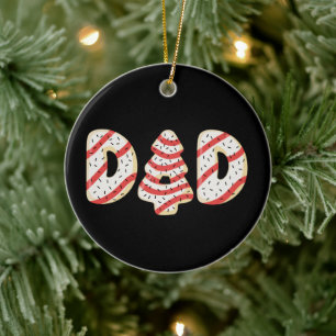 Ornamento De Cerâmica Bolo de árvore de Natal Correspondência Família Fe
