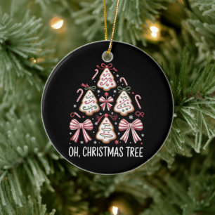 Ornamento De Cerâmica Bolo de árvore de Natal Debbie Becky Jen Amante de