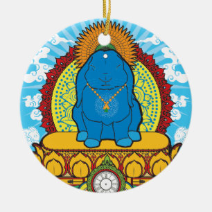 ORNAMENTO DE CERÂMICA BOLO DE BUDDHA