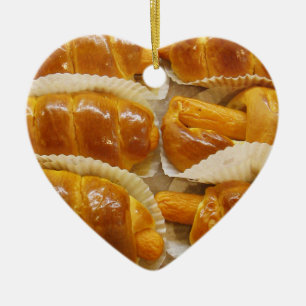 Ornamento De Cerâmica Bolo de cachorro quente... Comida do Deserto Asiá