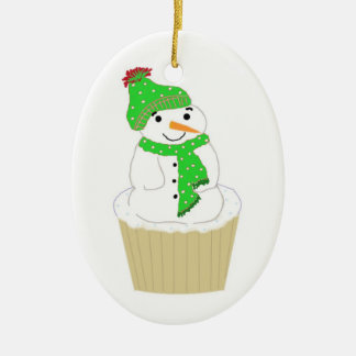Ornamento De Cerâmica Bolo de Neve Congelado