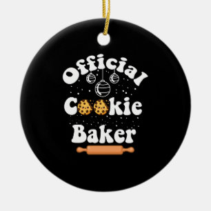 Ornamento De Cerâmica Bolo Oficial de Padeiro de Biscoito Amantes do Nat