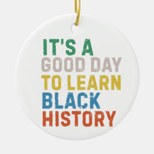 Ornamento De Cerâmica Bom Dia para Aprender a História Negra