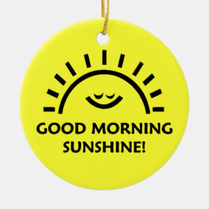 Ornamento De Cerâmica Bom dia, sol
