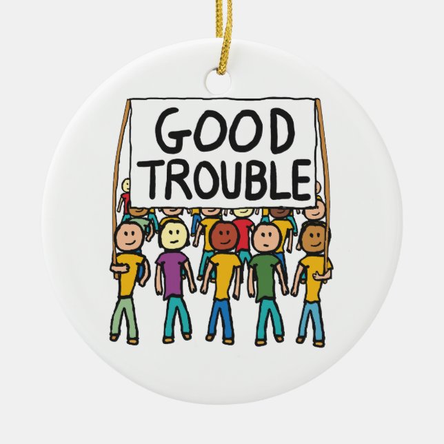 Ornamento De Cerâmica Bom problema (Frente)