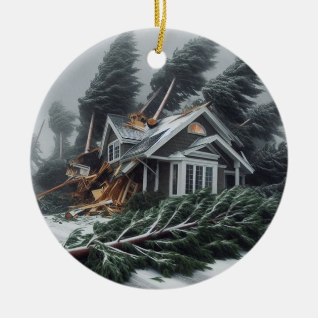 Ornamento De Cerâmica Bomba Ciclone 2 (Frente)