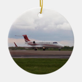 Ornamento De Cerâmica Bombardier Lear Jet 45XR