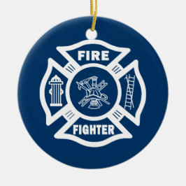 Ornamento De Cerâmica Bombeiro maltês