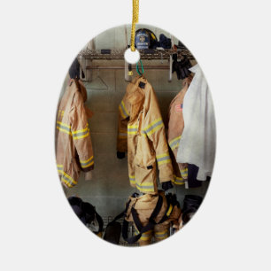 Ornamento De Cerâmica Bombeiros - à prova de fogo