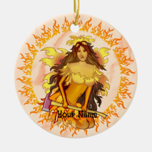 Ornamento De Cerâmica Bombeiros de chamas