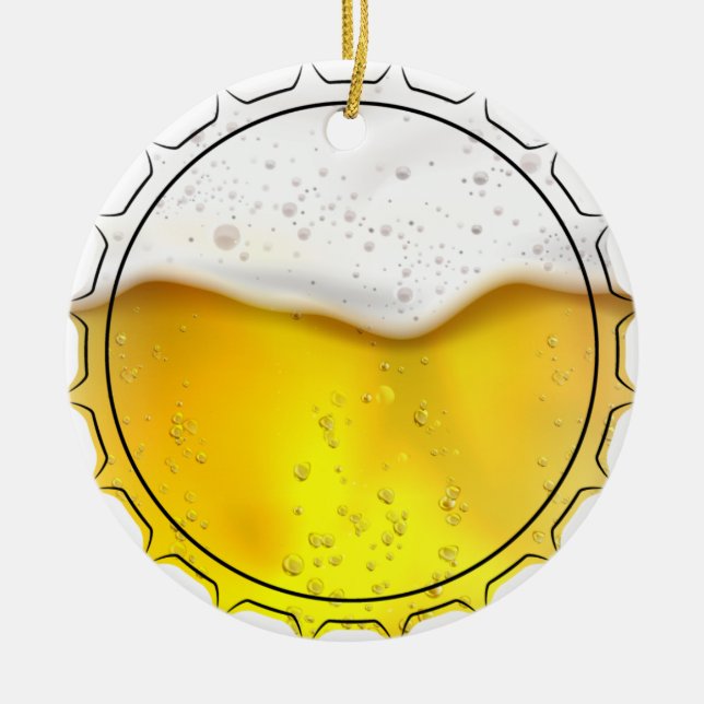 Ornamento De Cerâmica boné de garrafa de cerveja artesanato (Frente)