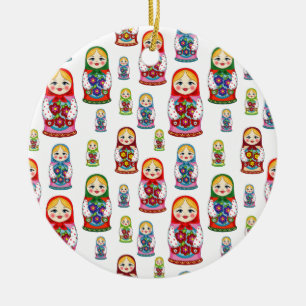 Ornamento De Cerâmica bonecas russas