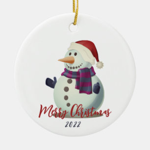 Ornamento De Cerâmica Boneco de neve