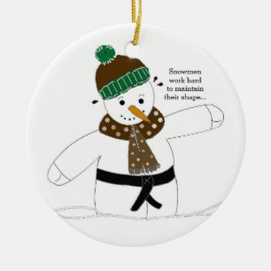 Ornamento De Cerâmica Boneco de neve das artes marciais