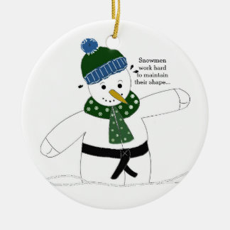Ornamento De Cerâmica Boneco de Neve de Artes Marciais