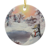 Boneco de neve em linha