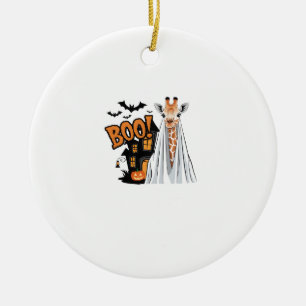 Ornamento De Cerâmica Bonita Girafa Boo Diversão de Halloween Fusume Zoo