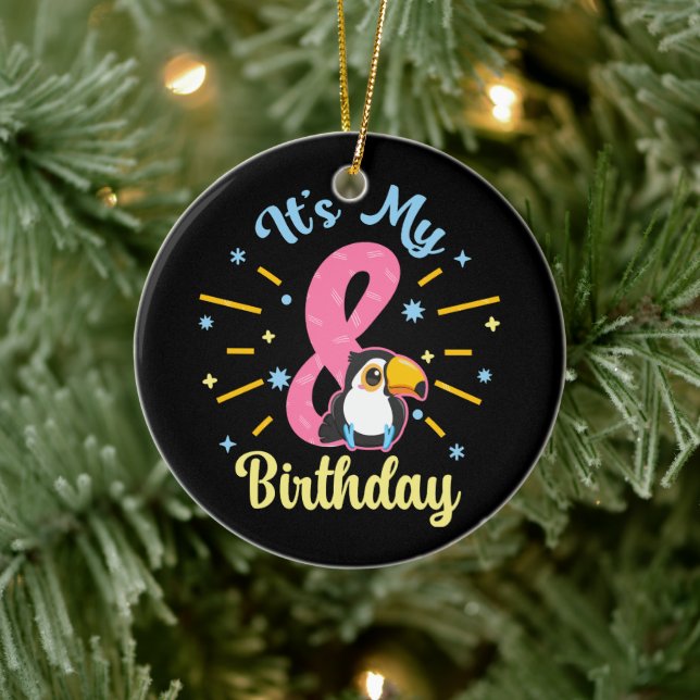 Ornamento De Cerâmica Bonita Turiana 8. Aniversário 8. (Árvore)