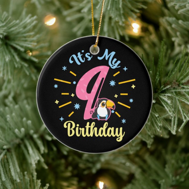 Ornamento De Cerâmica Bonita Turiana 9.º Aniversário de 89 Anos Rapariga (Árvore)