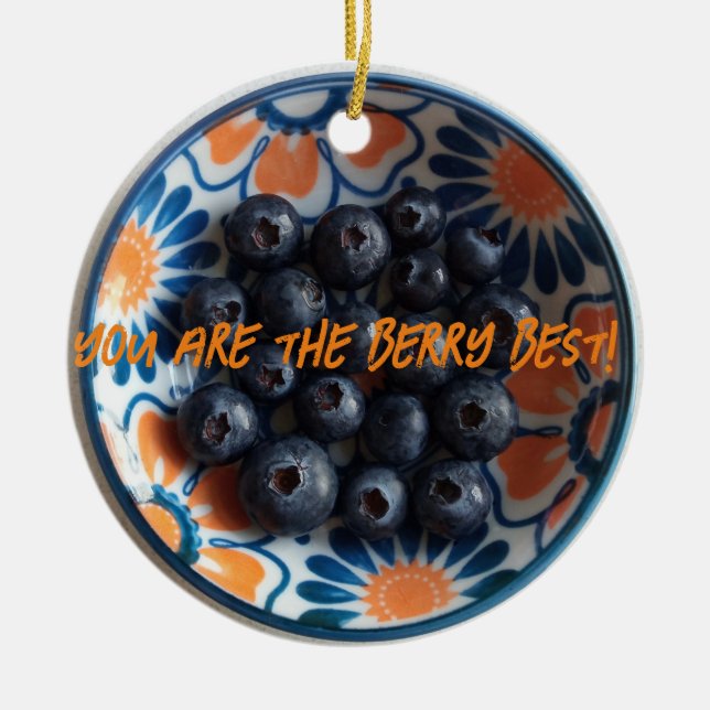 Ornamento De Cerâmica Bonito Berry Melhor (Frente)