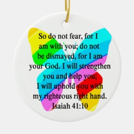 ORNAMENTO DE CERÂMICA BONITO DESIGN ISAIAH 41:10