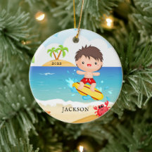 Bonito surfista personalizado no Natal