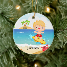 Bonito surfista personalizado no Natal
