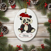 Bonito Urso de Panda Personalizado Natal