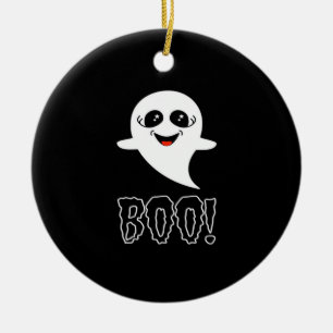 Ornamento De Cerâmica Boo! Pequeno Halloween Por Lucas