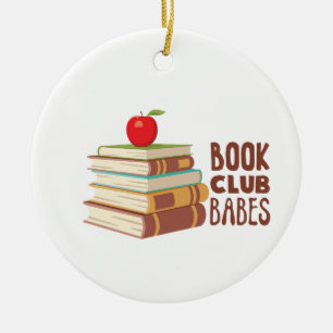 Ornamento De Cerâmica Book Club Babes
