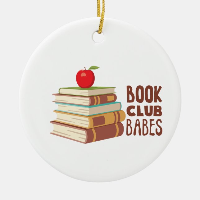 Ornamento De Cerâmica Book Club Babes (Frente)