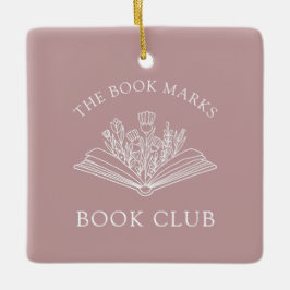 Ornamento De Cerâmica Book Club Name Personalized Ornament