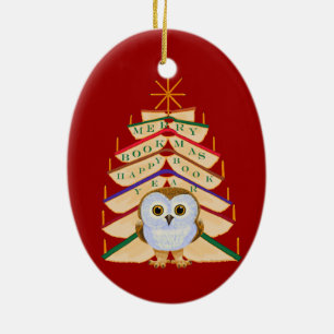Ornamento De Cerâmica Bookmas alegre