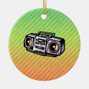 Ornamento De Cerâmica Boombox