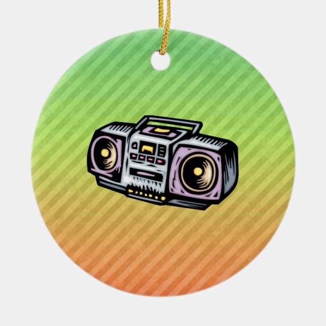 Ornamento De Cerâmica Boombox (Frente)