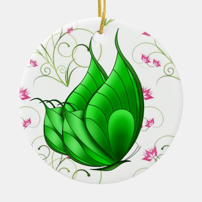 Ornamento De Cerâmica Borboleta (Frente)