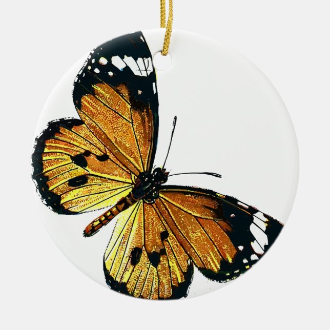 Ornamento De Cerâmica Borboleta (Frente)