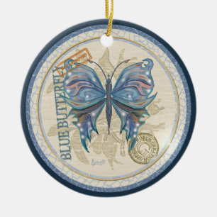 Ornamento De Cerâmica Borboleta do gabinete de criação G