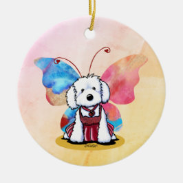 Ornamento De Cerâmica Borboleta KiniArt Maltesa