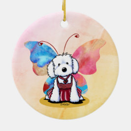 Ornamento De Cerâmica Borboleta KiniArt Maltesa