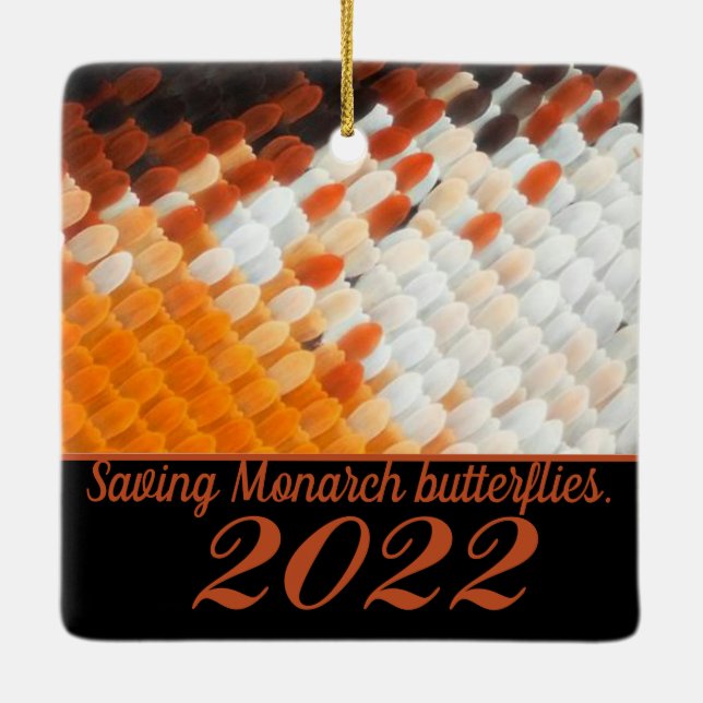 Ornamento De Cerâmica Borboleta monarca (Verso)