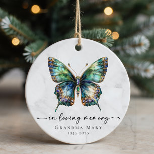 Ornamento De Cerâmica Borboleta Personalizada No Amor Da Memória