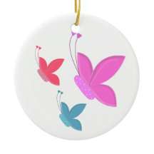 Borboletas coloridas dançantes