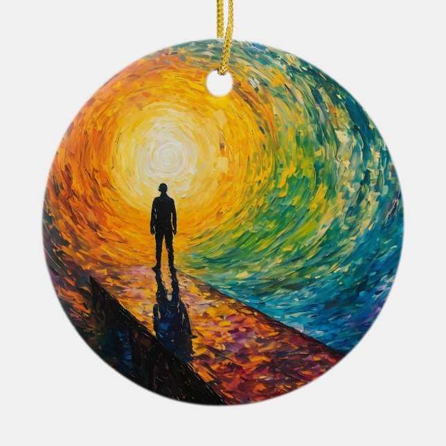 Ornamento De Cerâmica Borda da Dimensão (Frente)