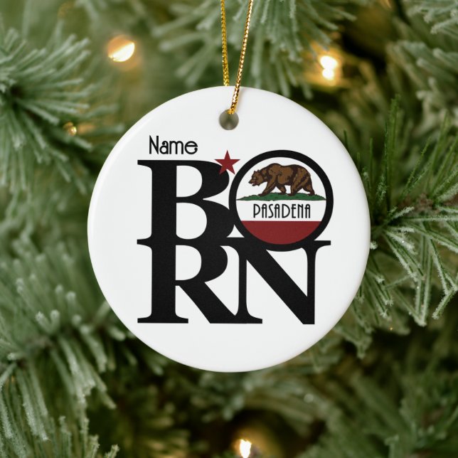 Ornamento De Cerâmica BORN Pasadena California (Árvore)